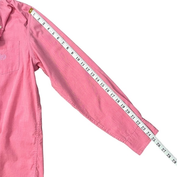 CHAPS Men’s Light Red Long Sleeve Button Down Shirt sz M - Picture 7 of 9